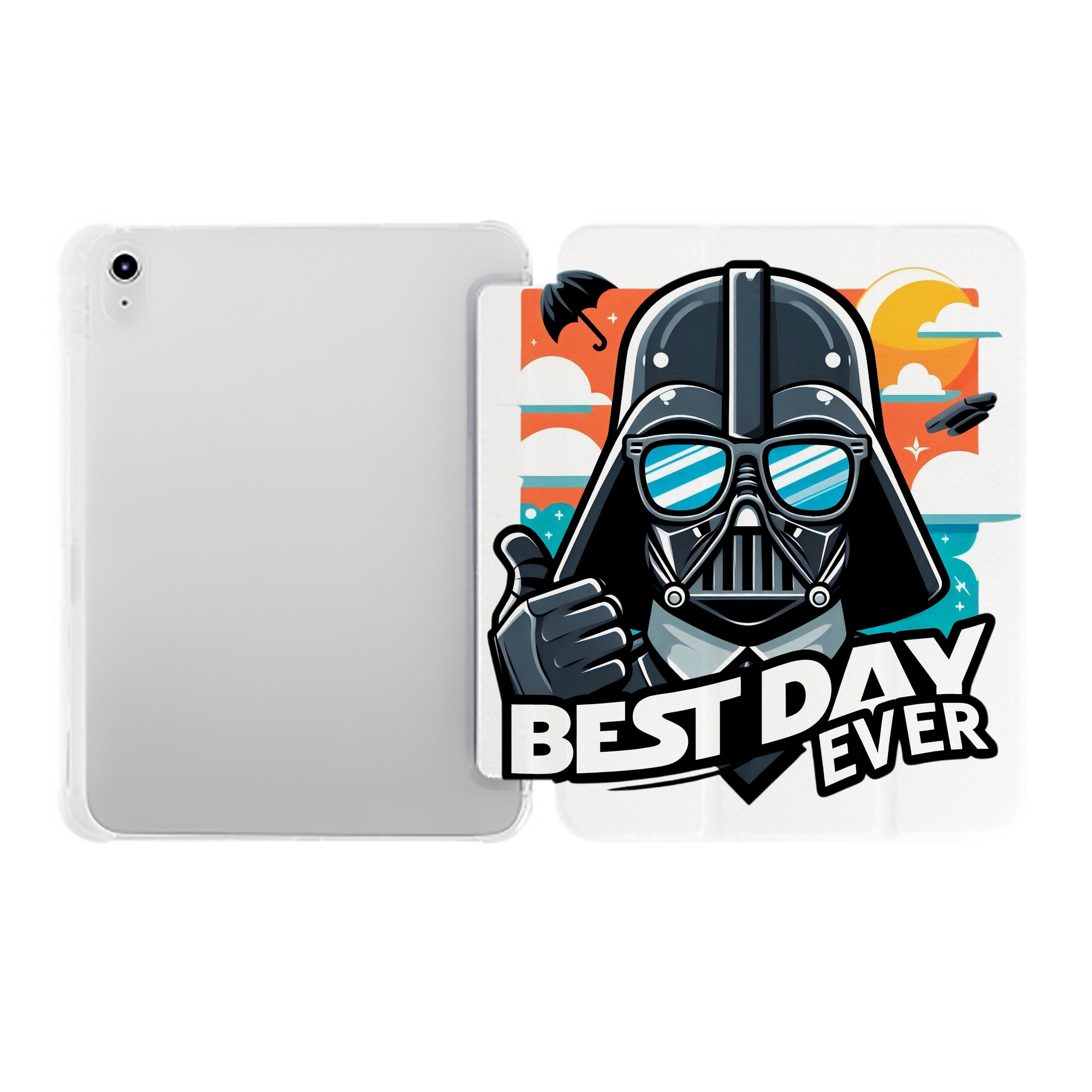 （画像用） スター・ウォーズ Star Wars IPad ケース ペン収納付き 三つ折りスタンド PUレザー×シリコン 対応機種9.5/10.5/10.9インチ